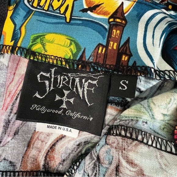 Shrine Of Hollywood Vintage Cocktail Dress Classic Monster Print - Picture 3 of 12